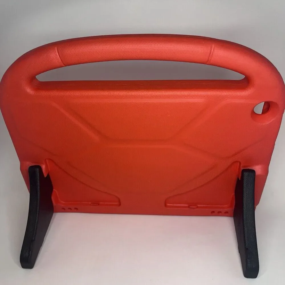 Kids Tablet Case 10 Inch EVA Foam Shockproof Red with Handle Kickstand